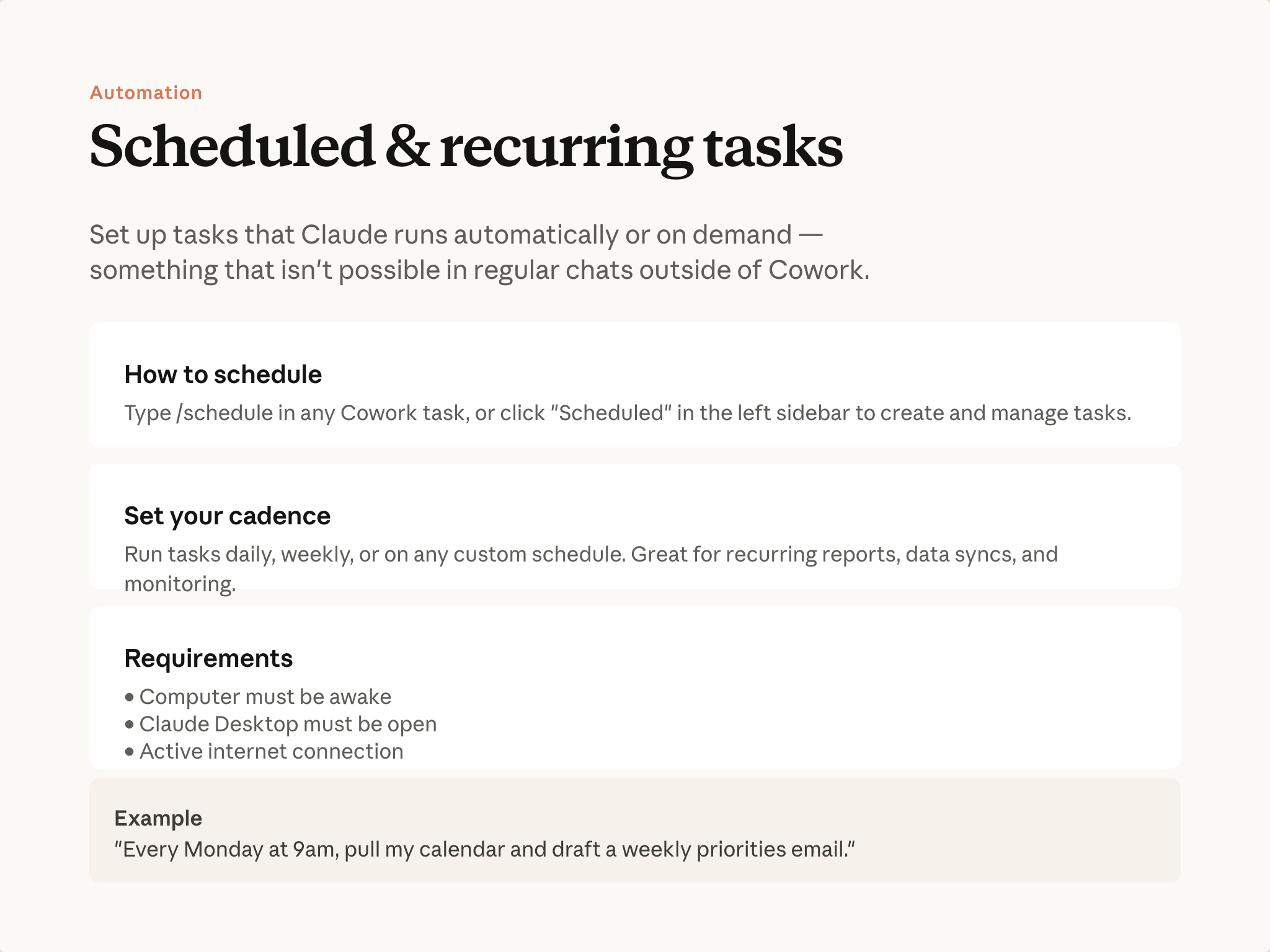 예약된 작업: 작동 방식과 필요 조건